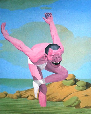 Yue Minjun Free and At Leisure-5